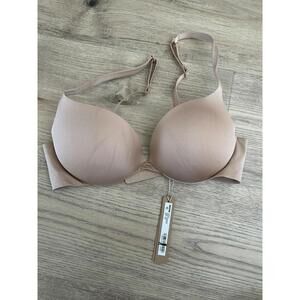 NWT SKIMS ULTIMATE PUSH UP PLUNGE BRA Size: 34B Color Clay